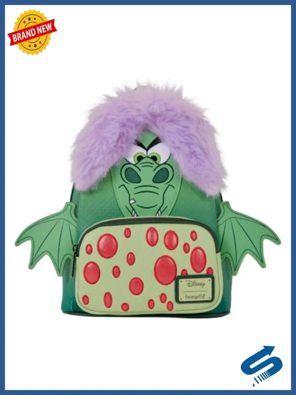 Disney Sword in Stone Madam Mim Dragon Cosplay Mini Backpack Faux Leather